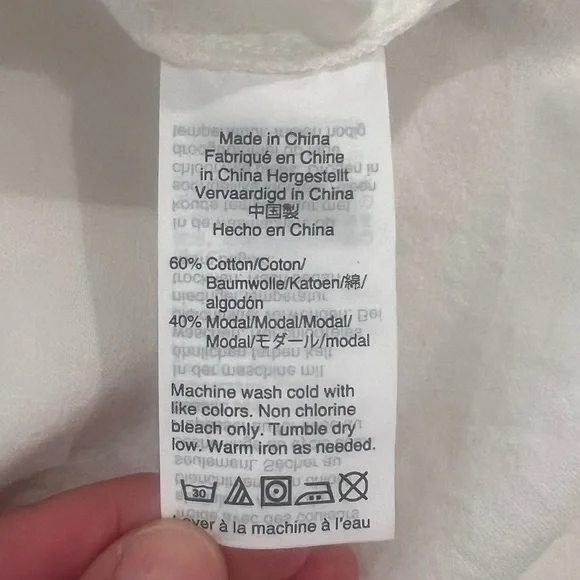 Madewell Courier Button-Back Shirt | White | Size M | Preowned - Picture 14 of 15